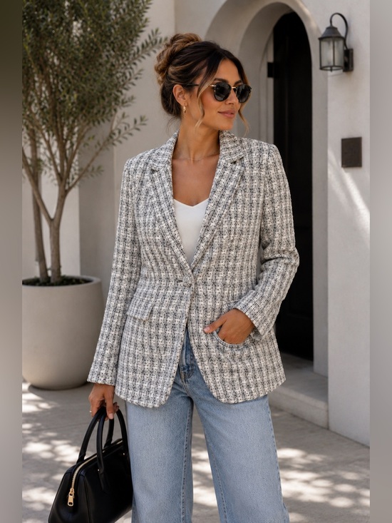 Rachel Zoe Jackets & Blazers - Rachel Zoe Tweed Blazer Size 8